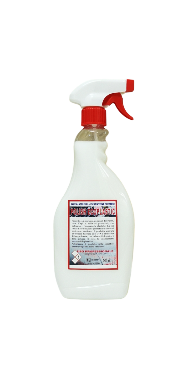 POLISH ECOPLASTIC - Ravvivante protettivo per cruscotti e fascioni profumato flacone 750ml